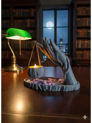 Dekoratif El Figürü Içindeki Pilli Mum Hediyeli