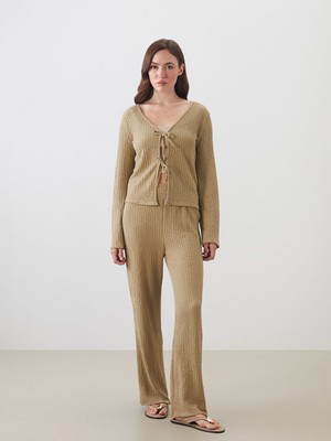 Lc Waikiki Yeni Sezon Beli Lastikli Dokulu Kadın Pantolon