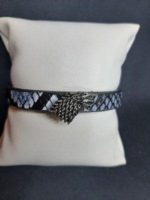 Mryart Kurt Detaylı Kaliteli Suni Deri Bileklik Unisex