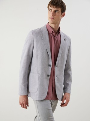 Lc Waikiki Yeni Sezon Standart Kalıp Keten Görünümlü Erkek Blazer Ceket