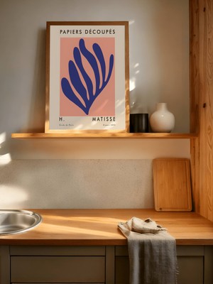 Fuart.Co Matisse Dalları Mor Matisse Sanat Serisi Dijital Baskı Poster (Çerçevesiz) Mtfu