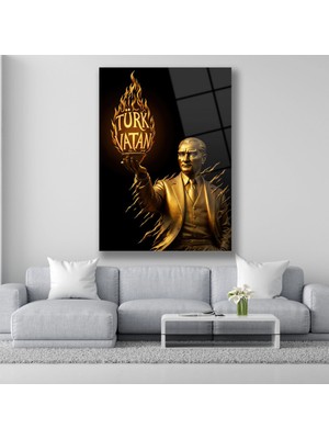Dekorica Atatürk Cam Tablo