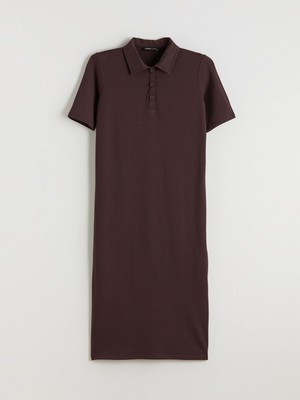 Lc Waikiki Yeni Sezon Polo Yaka A Kesim Modal Karışımlı Elbise