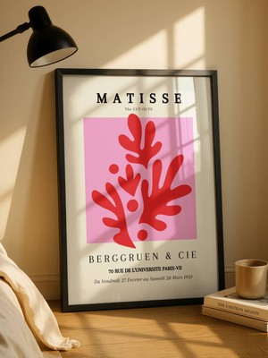Fuart.Co Matisse Mercan Lacivert Matisse Sanat Serisi Dijital Baskı Poster (Çerçevesiz) Mtfu