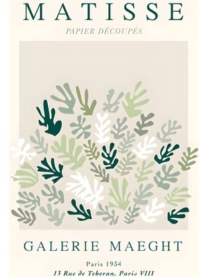 Fuart.Co Matisse Yeşil Senfoni Matisse Sanat Serisi Dijital Baskı Poster (Çerçevesiz) Mtfu