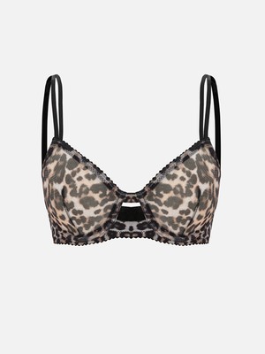 Lc Waikiki Yeni Sezon Balenli Dolgusuz Leopar Desenli Fantezi Tişört Sütyen