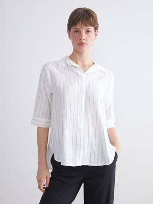 Lc Waikiki Yeni Sezon Loose Fit Çizgili Bluz