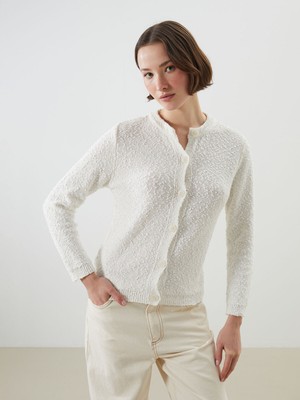 Lc Waikiki Yeni Sezon Bisiklet Yaka Dokulu Kadın Triko Hırka