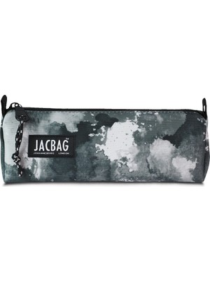 Jacbag Prıme Üçgen Kalem Kutusu Hafif ve Taşınabilir Gri-Beyaz Kumaş 50 Kalem Kapasiteli