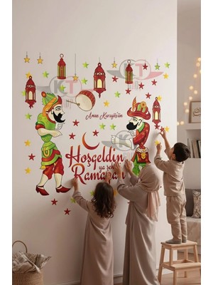 Kt Grup Ramazan Ayı Özel Hacivat Karagöz Mat Görünümlü Sticker Seti