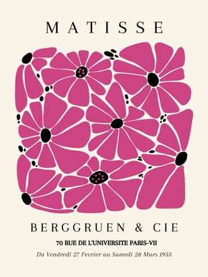 Fuart.Co Matisse Berggruen Pembe Matisse Sanat Serisi Dijital Baskı Poster (Çerçevesiz) Mtfu
