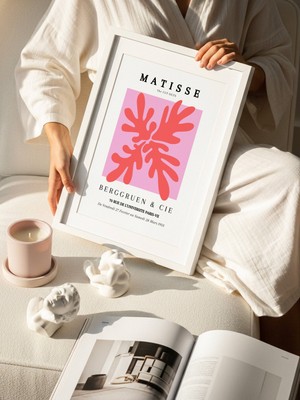 Fuart.Co Matisse Pembe Dörtlü Matisse Sanat Serisi Dijital Baskı Poster (Çerçevesiz) Mtfu