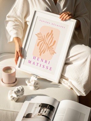 Fuart.Co Matisse Sessiz Dal Matisse Sanat Serisi Dijital Baskı Poster (Çerçevesiz) Mtfu
