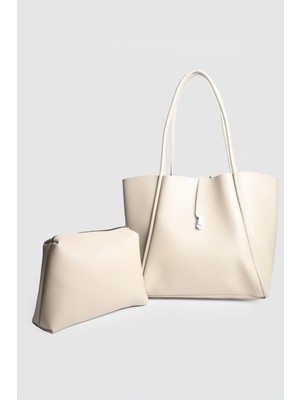 Septemmart Jabe Yavrulu Kadın Deri Omuz Çantası