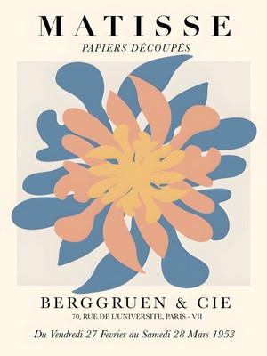 Fuart.Co Matisse Yıldız Çiçeği Matisse Sanat Serisi Dijital Baskı Poster (Çerçevesiz) Mtfu