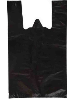 Yağmur Ambalaj Battal Siyah Çöp Poşeti Atlet Poşet Market Manav Poşeti 45X70CM Kulplu