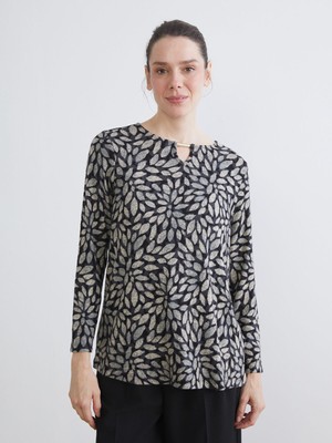 Lc Waikiki Yeni Sezon Bisiklet Yaka Desenli Bluz