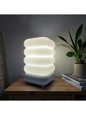 Valyria Store Lumıya Modern Gece Lambası | Dekoratif Masa Lambası | LED Ambient Işık |  Pla Biyopolimer
