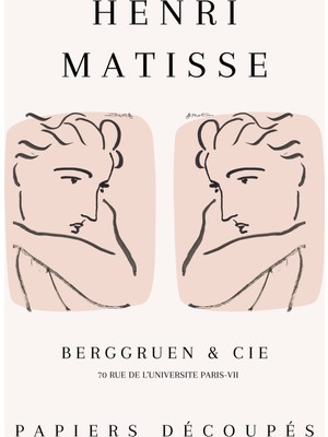 Fuart.Co Matisse Iki Yüz Matisse Sanat Serisi Dijital Baskı Poster (Çerçevesiz) Mtfu