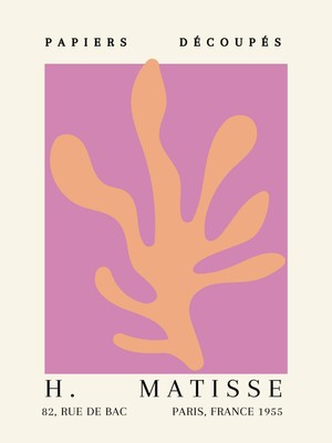 Fuart.Co Matisse Pembe Düşler Matisse Sanat Serisi Dijital Baskı Poster (Çerçevesiz) Mtfu