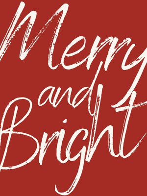 Fuart.Co Merry And Bright Djital Baskı Yeni Yıl Noel Temalı Poster (Çerçevesiz) Nofu