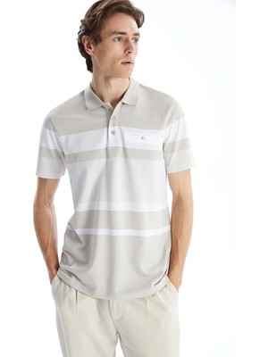 Lc Waikiki Yeni Sezon Polo Yaka Çizgili Merserize Görünümlü Erkek Tişört