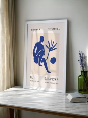 Fuart.Co Matisse Decoupes Lacivert Matisse Sanat Serisi Dijital Baskı Poster (Çerçevesiz) Mtfu