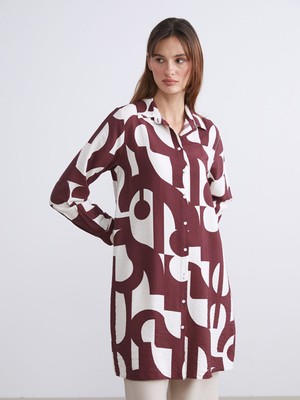 Lc Waikiki Yeni Sezon Desenli Kadın Gömlek Tunik