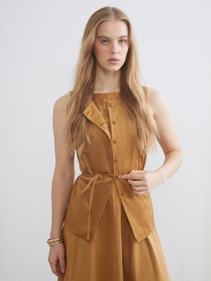 Lc Waikiki Yeni Sezon Bisiklet Yaka Kadın Süet Görünümlü Klasik Yelek