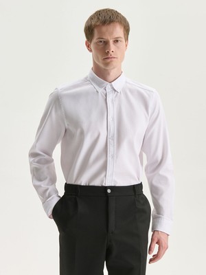 Lc Waikiki Yeni Sezon Slim Fit Uzun Kollu Armürlü Erkek Dokulu Gömlek