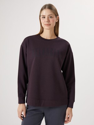 Lc Waikiki Yeni Sezon Bisiklet Yaka Baskılı Kadın Sweatshirt