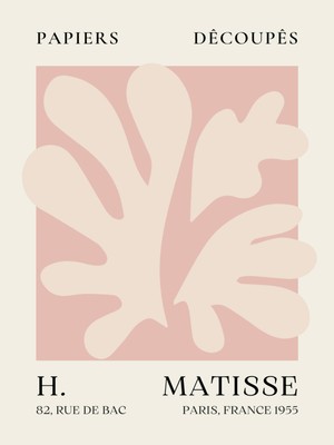 Fuart.Co Matisse Pudra Mercan Matisse Sanat Serisi Dijital Baskı Poster (Çerçevesiz) Mtfu