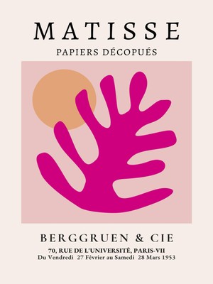 Fuart.Co Matisse Neon Mercan Matisse Sanat Serisi Dijital Baskı Poster (Çerçevesiz) Mtfu