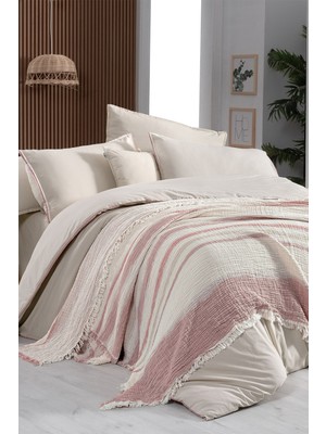 Sarev Ribera Tek Kişilik %100 Pamuk Mood Comfort Nevresim Takımı ve Bej Standart