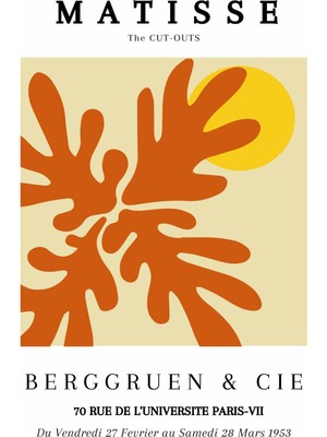 Fuart.Co Matisse Sıcak Ritim Matisse Sanat Serisi Dijital Baskı Poster (Çerçevesiz) Mtfu