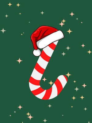 Fuart.Co Noel Şekeri Djital Baskı Noel Temalı Poster (Çerçevesiz) Nofu