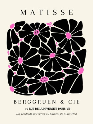 Fuart.Co Matisse Berggruen Siyah Matisse Sanat Serisi Dijital Baskı Poster (Çerçevesiz) Mtfu