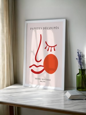 Fuart.Co Matisse Gözyaşı Kırmızı Matisse Sanat Serisi Dijital Baskı Poster (Çerçevesiz) Mtfu