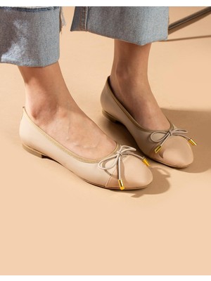 Emienza Florı 1. Sınıf Vegan Deri Yuvarlak Kalıp Bayan Babet