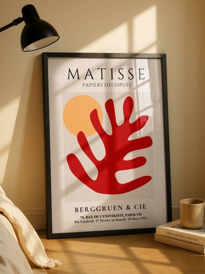 Fuart.Co Matisse Kızıl Gün Matisse Sanat Serisi Dijital Baskı Poster (Çerçevesiz) Mtfu