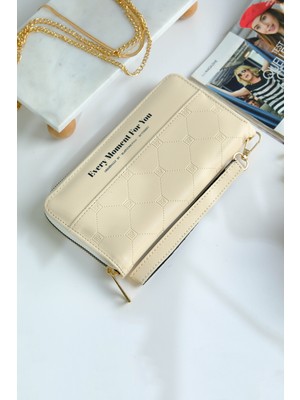 Choscale Telefon Bölmeli Tek Fermuarlı Yumuşak Dokulu Kartlıklı Cüzdan