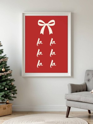 Fuart.Co La La La ve Kurdela Djital Baskı Noel Temalı Poster (Çerçevesiz) Nofu