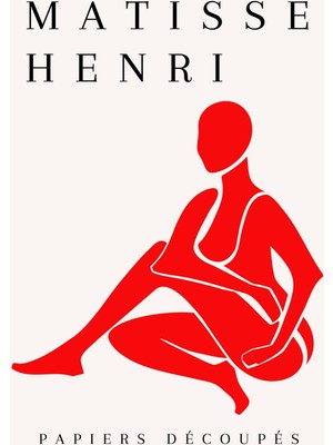 Fuart.Co Matisse Kırmızı Kadın Matisse Sanat Serisi Dijital Baskı Poster (Çerçevesiz) Mtfu