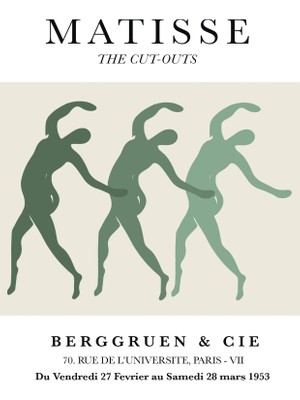 Fuart.Co Matisse Yeşil Dans Matisse Sanat Serisi Dijital Baskı Poster (Çerçevesiz) Mtfu