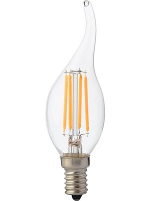 Horoz FLAME-4W Beyaz Kıvrık Filament LED Ampul E14