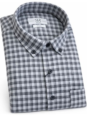 Süvari Rahat Kalıp Cepli Tam Pamuk Premium Oduncu Gömleği