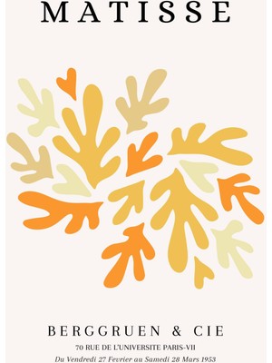 Fuart.Co Matisse Güneşin Dansı Matisse Sanat Serisi Dijital Baskı Poster (Çerçevesiz) Mtfu