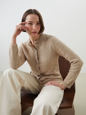 Lc Waikiki Yeni Sezon Bisiklet Yaka Dokulu Kadın Triko Hırka