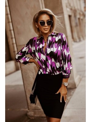 Mericline Metal Düğmeli, Apoletli Kol ve Cep Detay Moskrep Gömlek