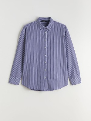 Lc Waikiki Yeni Sezon Çizgili Oversize Kadın Gömlek